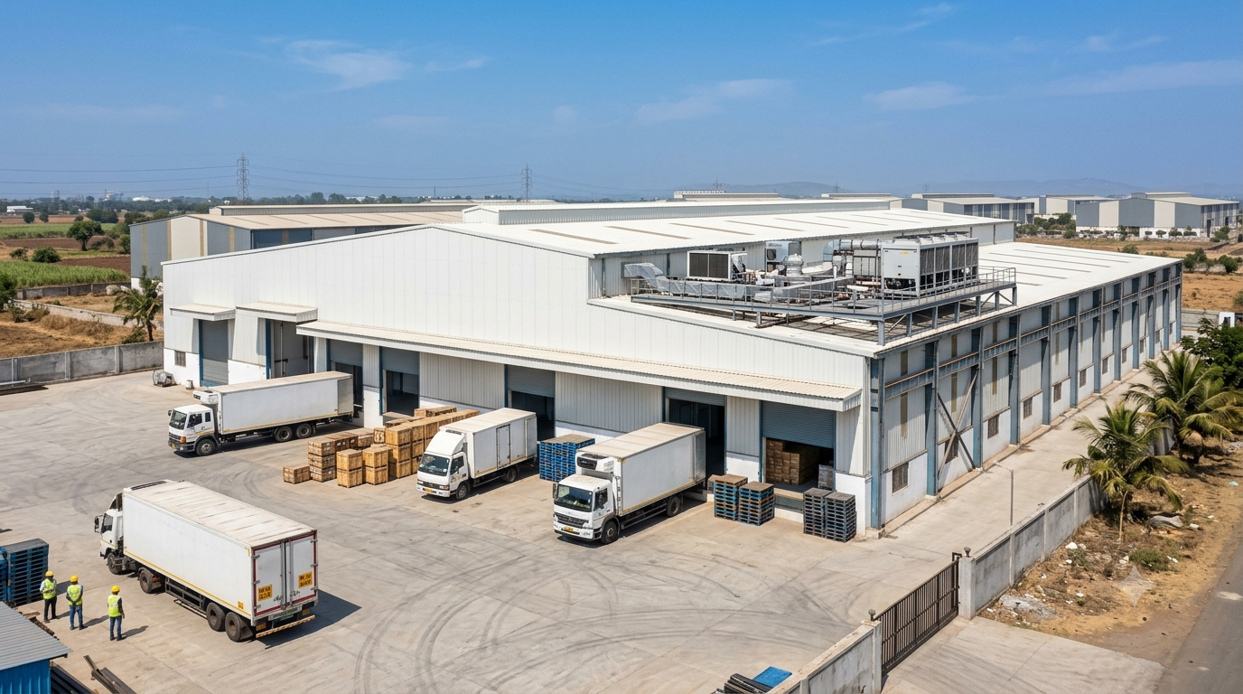 Prefabricated Warehouse with Loading Docks